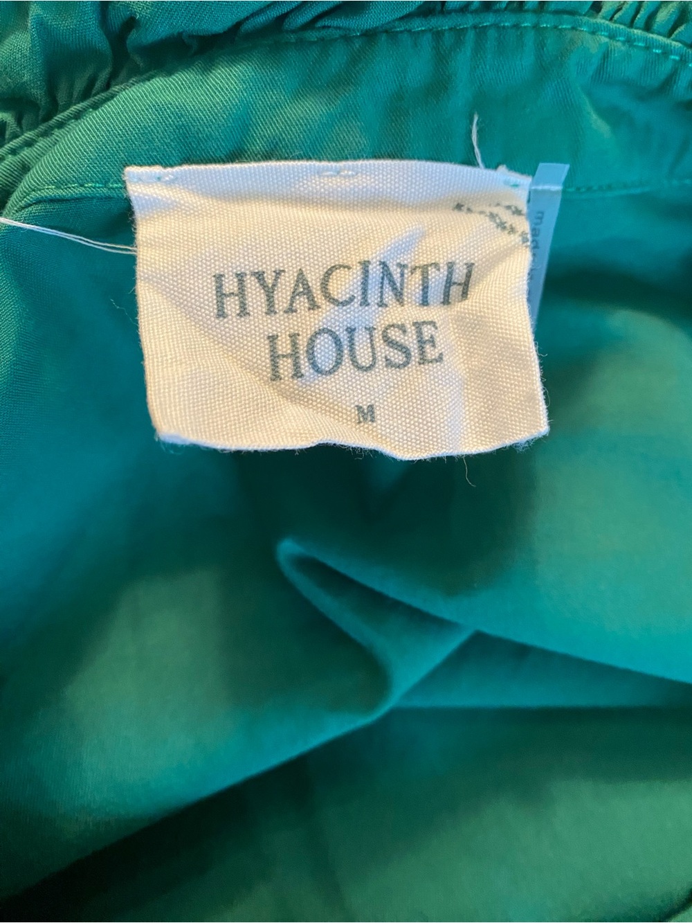Tuckernuck Hyacinth House 100% Cotton Green Embroidery Eliza Midi Dress - Size M - Picture 13 of 14